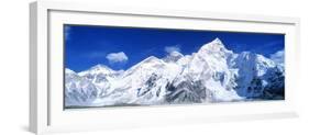 Mts Everest and Nuptse Sagamartha National Park Nepal-null-Framed Photographic Print