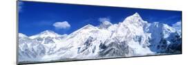 Mts Everest and Nuptse Sagamartha National Park Nepal-null-Mounted Photographic Print