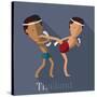 Muay Thai of Thailand Icon Eps 10 Format-Sajja-Stretched Canvas