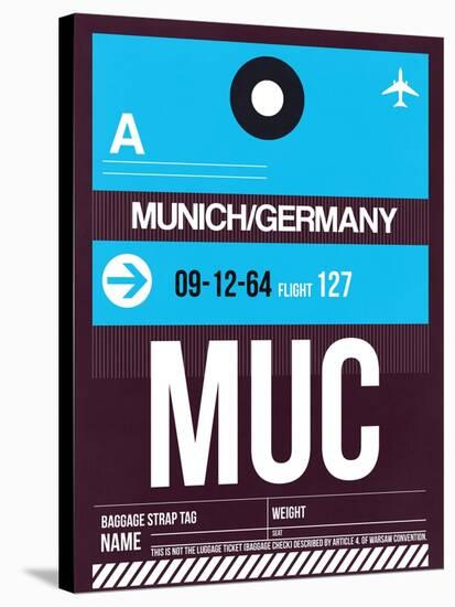 MUC Munich Luggage Tag 1-NaxArt-Stretched Canvas