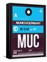 MUC Munich Luggage Tag 1-NaxArt-Framed Stretched Canvas