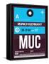 MUC Munich Luggage Tag 1-NaxArt-Framed Stretched Canvas