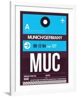 MUC Munich Luggage Tag 1-NaxArt-Framed Art Print