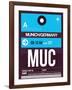 MUC Munich Luggage Tag 1-NaxArt-Framed Art Print