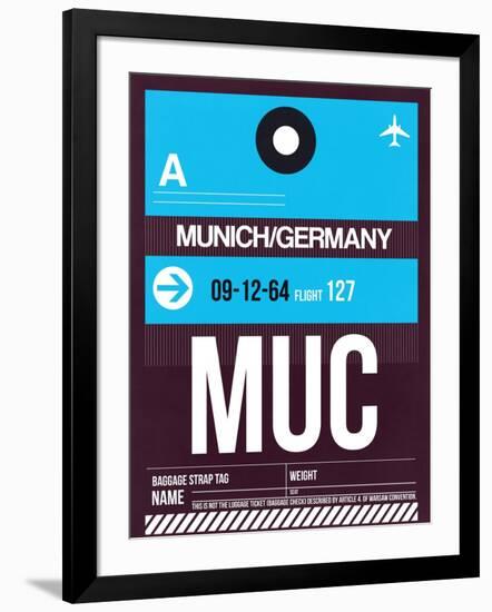 MUC Munich Luggage Tag 1-NaxArt-Framed Art Print