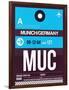 MUC Munich Luggage Tag 1-NaxArt-Framed Art Print