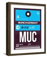 MUC Munich Luggage Tag 1-NaxArt-Framed Art Print