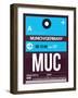 MUC Munich Luggage Tag 1-NaxArt-Framed Art Print