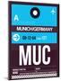 MUC Munich Luggage Tag 1-NaxArt-Mounted Art Print