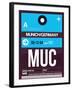 MUC Munich Luggage Tag 1-NaxArt-Framed Art Print