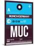 MUC Munich Luggage Tag 1-NaxArt-Mounted Art Print