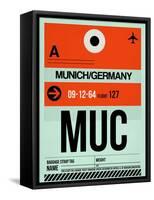 MUC Munich Luggage Tag 2-NaxArt-Framed Stretched Canvas