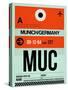 MUC Munich Luggage Tag 2-NaxArt-Stretched Canvas