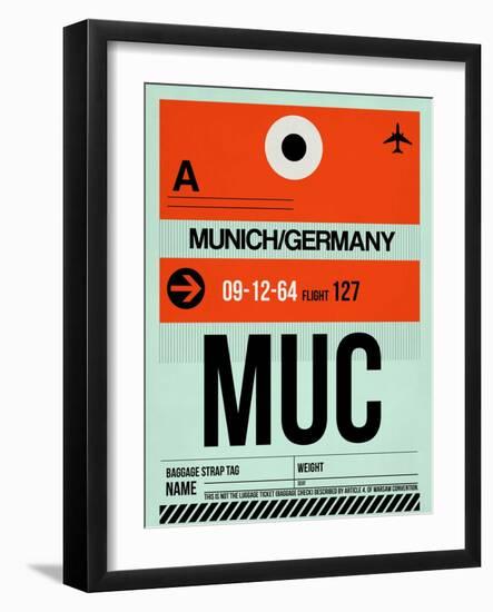 MUC Munich Luggage Tag 2-NaxArt-Framed Art Print