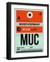 MUC Munich Luggage Tag 2-NaxArt-Framed Art Print