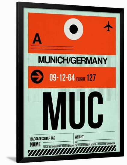 MUC Munich Luggage Tag 2-NaxArt-Framed Art Print