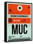 MUC Munich Luggage Tag 2-NaxArt-Framed Stretched Canvas