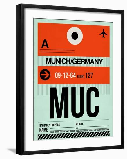 MUC Munich Luggage Tag 2-NaxArt-Framed Art Print