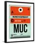 MUC Munich Luggage Tag 2-NaxArt-Framed Art Print