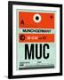 MUC Munich Luggage Tag 2-NaxArt-Framed Art Print