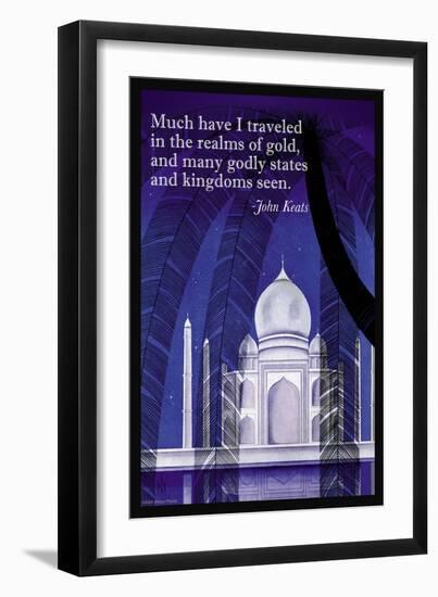 Much I Have Travelled-John Keats-Framed Art Print