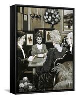 Much Time Was Passed During Country House Parties Playing Bridge-Richard Hook-Framed Stretched Canvas