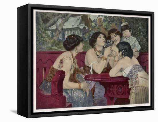 Much to His Distress Gulliver is Admired by the Ladies of the Country-Charles Wilda-Framed Stretched Canvas