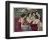 Much to His Distress Gulliver is Admired by the Ladies of the Country-Charles Wilda-Framed Art Print