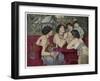 Much to His Distress Gulliver is Admired by the Ladies of the Country-Charles Wilda-Framed Art Print
