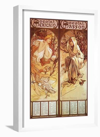 Mucha Chocolat Panels-null-Framed Giclee Print