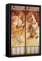 Mucha Chocolat Panels-null-Framed Stretched Canvas