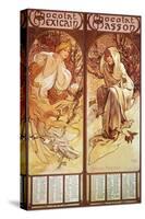 Mucha Chocolat Panels-null-Stretched Canvas