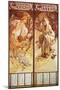 Mucha Chocolat Panels-null-Mounted Giclee Print