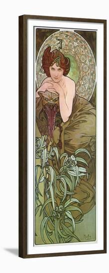 Mucha Emeraude-null-Framed Giclee Print