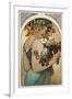 Mucha Fruit Panel-null-Framed Giclee Print