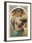 Mucha Fruit Panel-null-Framed Giclee Print