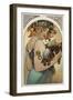 Mucha Fruit Panel-null-Framed Giclee Print