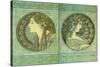 Mucha Green Medallions-null-Stretched Canvas