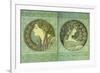 Mucha Green Medallions-null-Framed Giclee Print