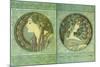 Mucha Green Medallions-null-Mounted Giclee Print