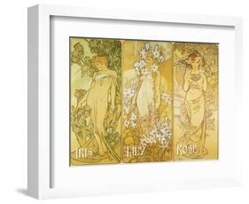 Mucha Iris Lily Rose-null-Framed Giclee Print