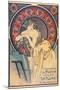 Mucha La Plume-null-Mounted Giclee Print