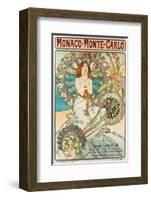 Mucha Monaco-Monte Carlo Train-null-Framed Art Print