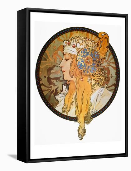 Mucha: Poster, C1900-Alphonse Mucha-Framed Stretched Canvas