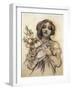 Mucha Study of Woman with Fruit-null-Framed Giclee Print