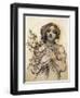 Mucha Study of Woman with Fruit-null-Framed Giclee Print