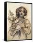 Mucha Study of Woman with Fruit-null-Framed Stretched Canvas