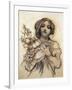 Mucha Study of Woman with Fruit-null-Framed Giclee Print