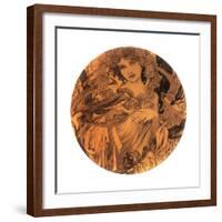 Mucha Summer Medallion-null-Framed Giclee Print