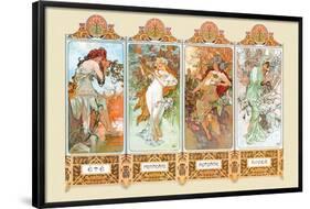 Mucha The Four Season-Alphonse Mucha-Framed Poster